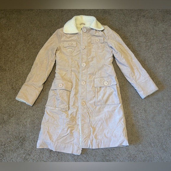 American Eagle Outfitters Jackets & Blazers - American Eagle Outfitters Button Front Sherling Coat Womens Corduroy Jacket Sz M